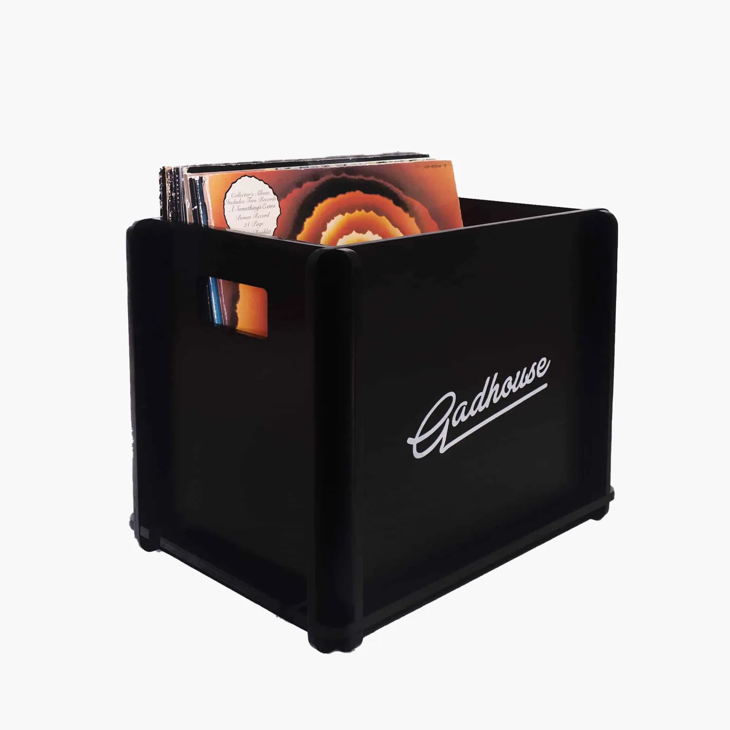 Gadhouse Storage Crate skivback svart för LP
