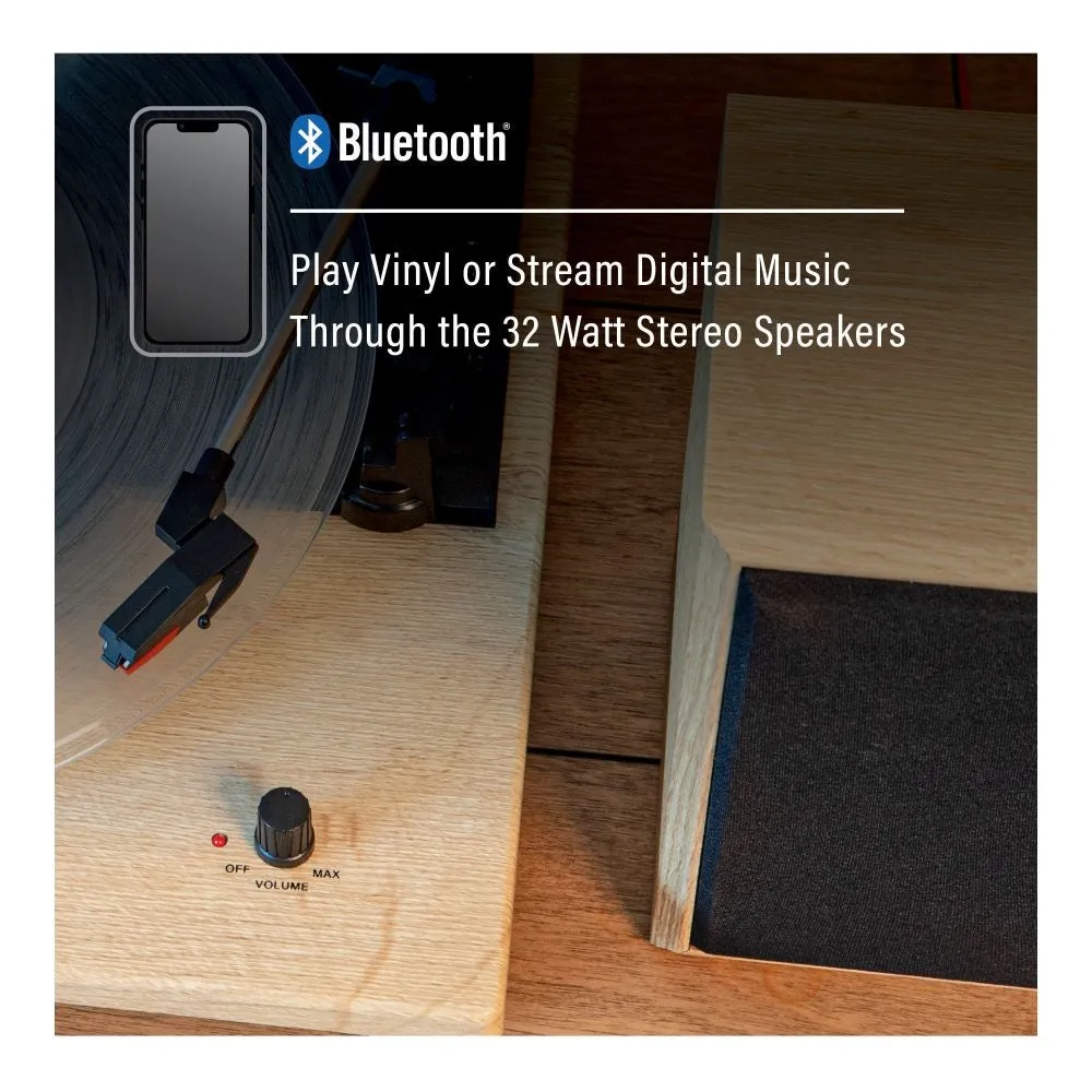 Crosley Brio skivspelare med högtalare natural