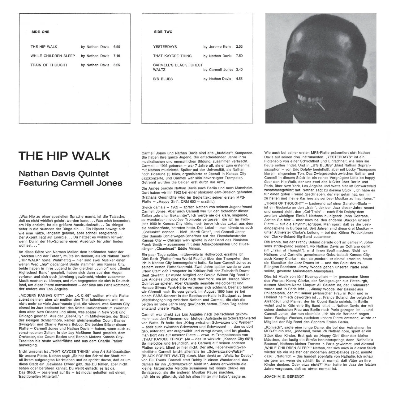 Revox Nathan Davis The Hip Walk masterband studio master
