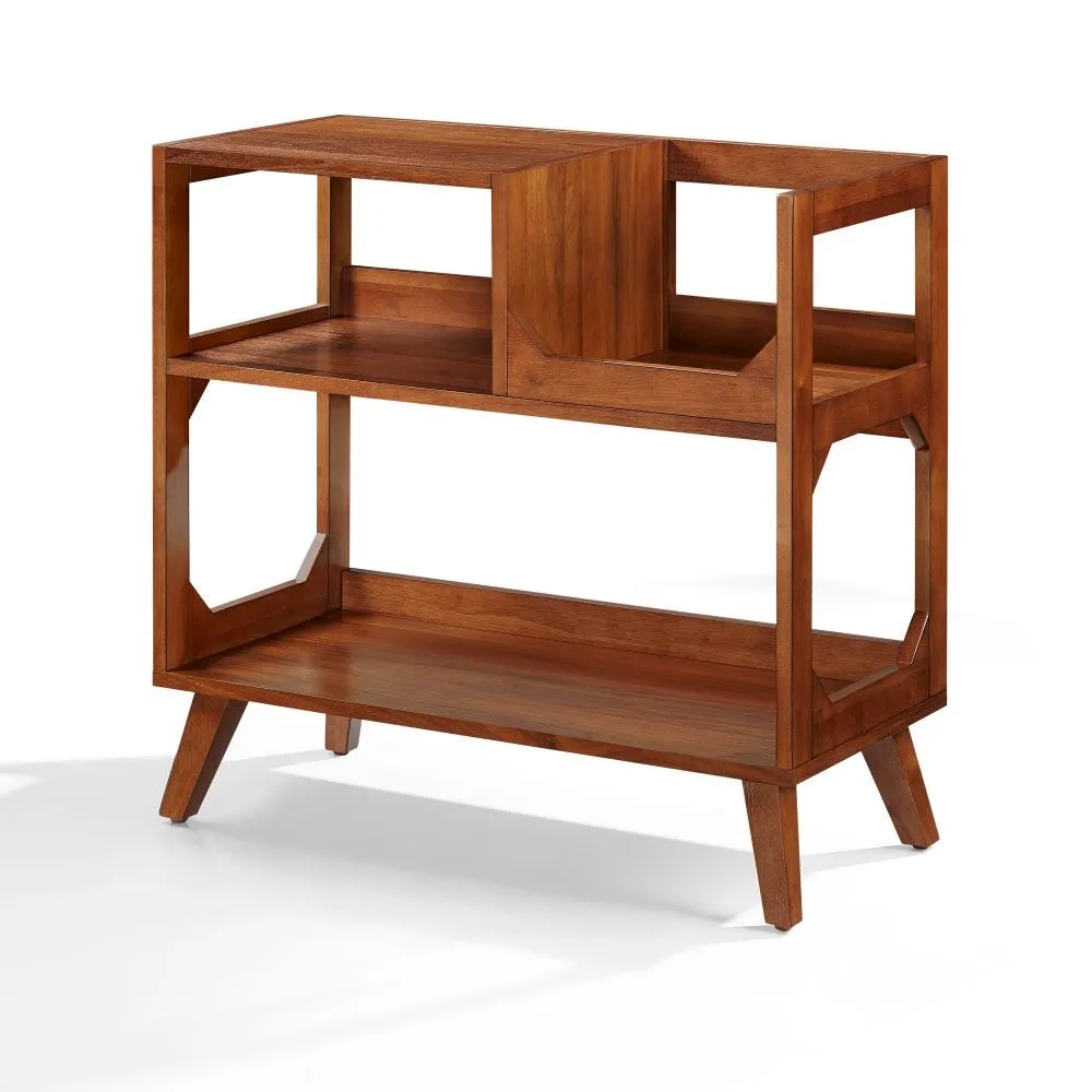 Crosley Asheville Medium skivmöbel Walnut vinyl