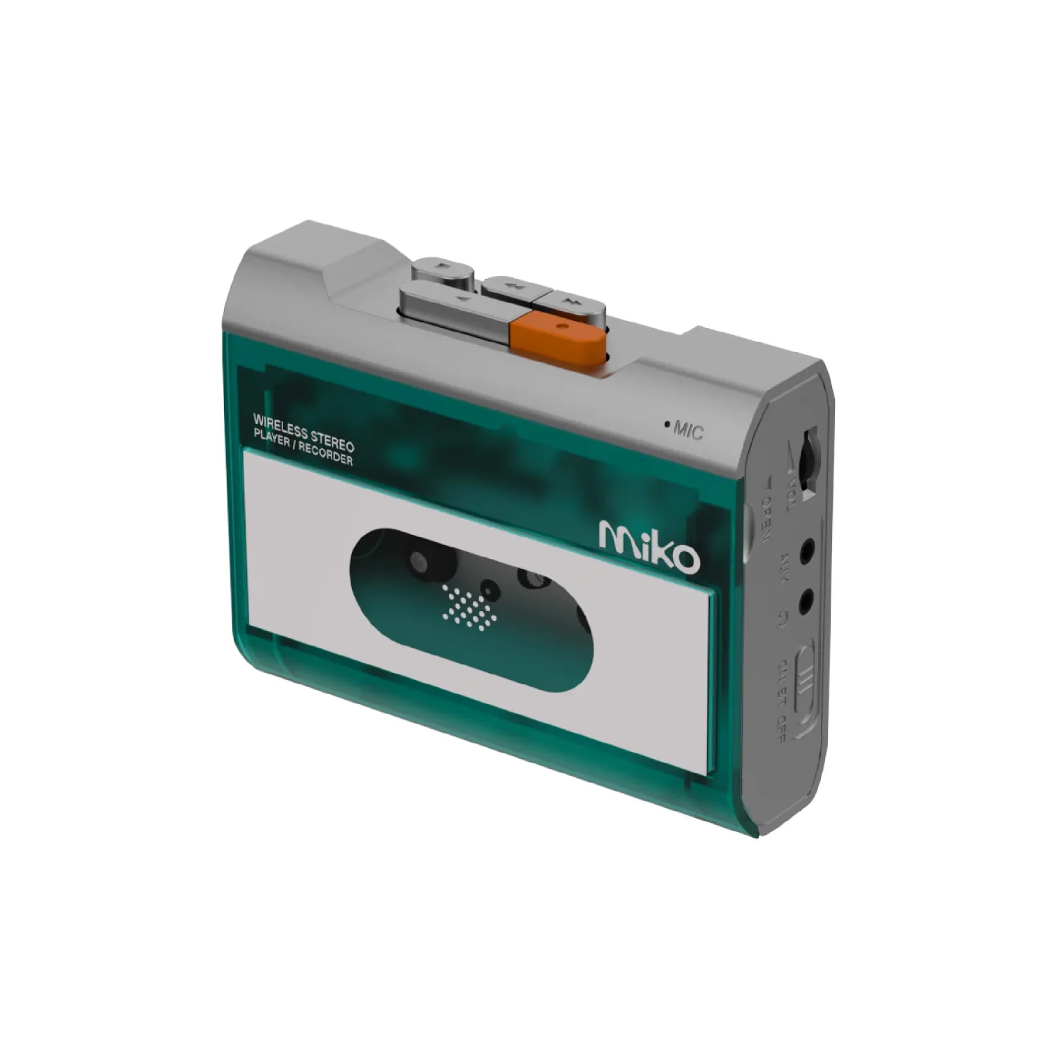 Gadhouse Miko kassettspelare transparent Bluetooth 5.3