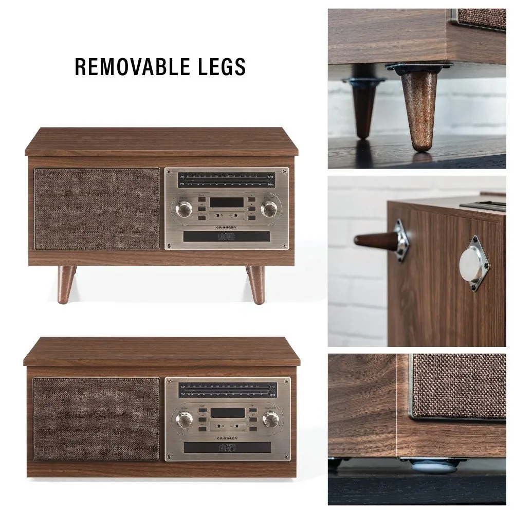 Crosley Serenade 8-i-1 skivspelare valnöt
