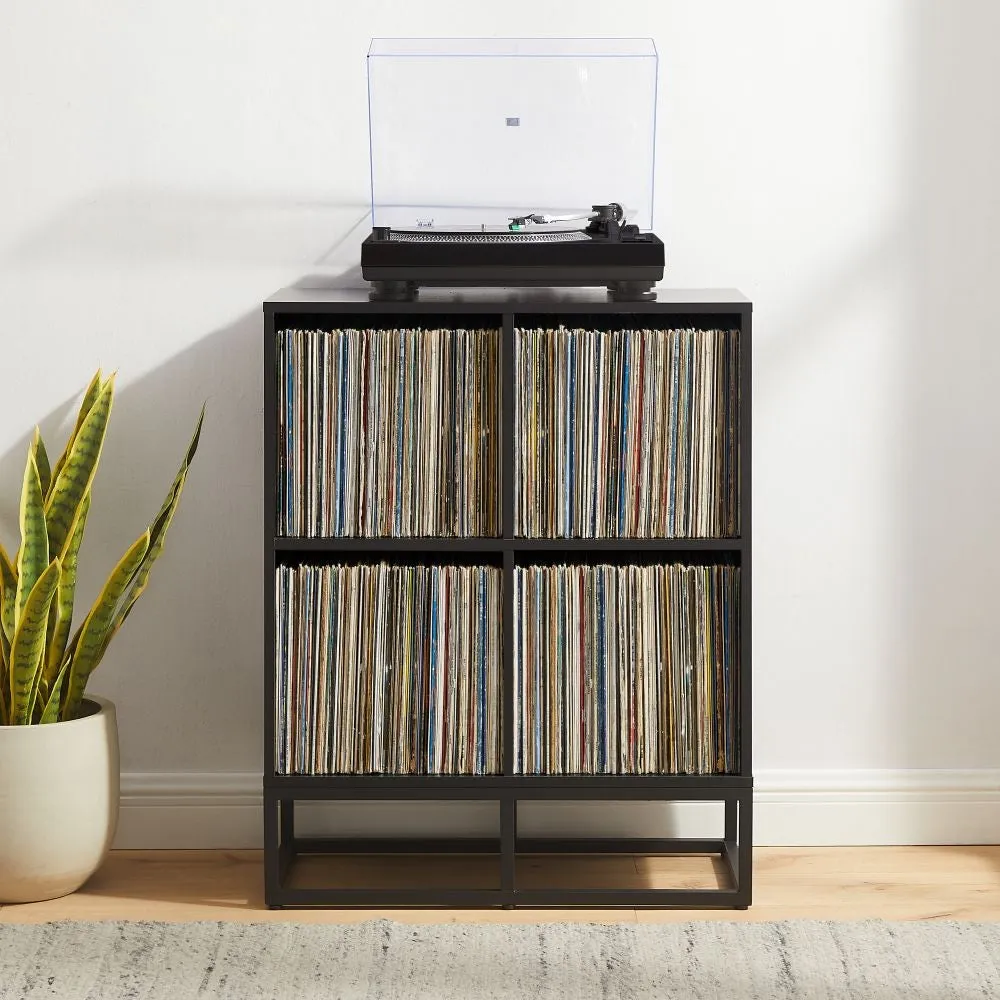 Crosley Enzo kubhylla bokhylla Svart vinyl