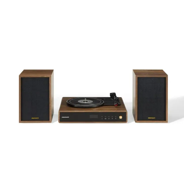 Crosley Alto skivspelare med högtalare valnöt