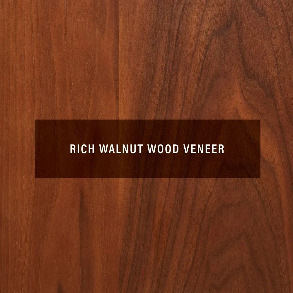 Crosley Asheville Medium skivmöbel Walnut vinyl
