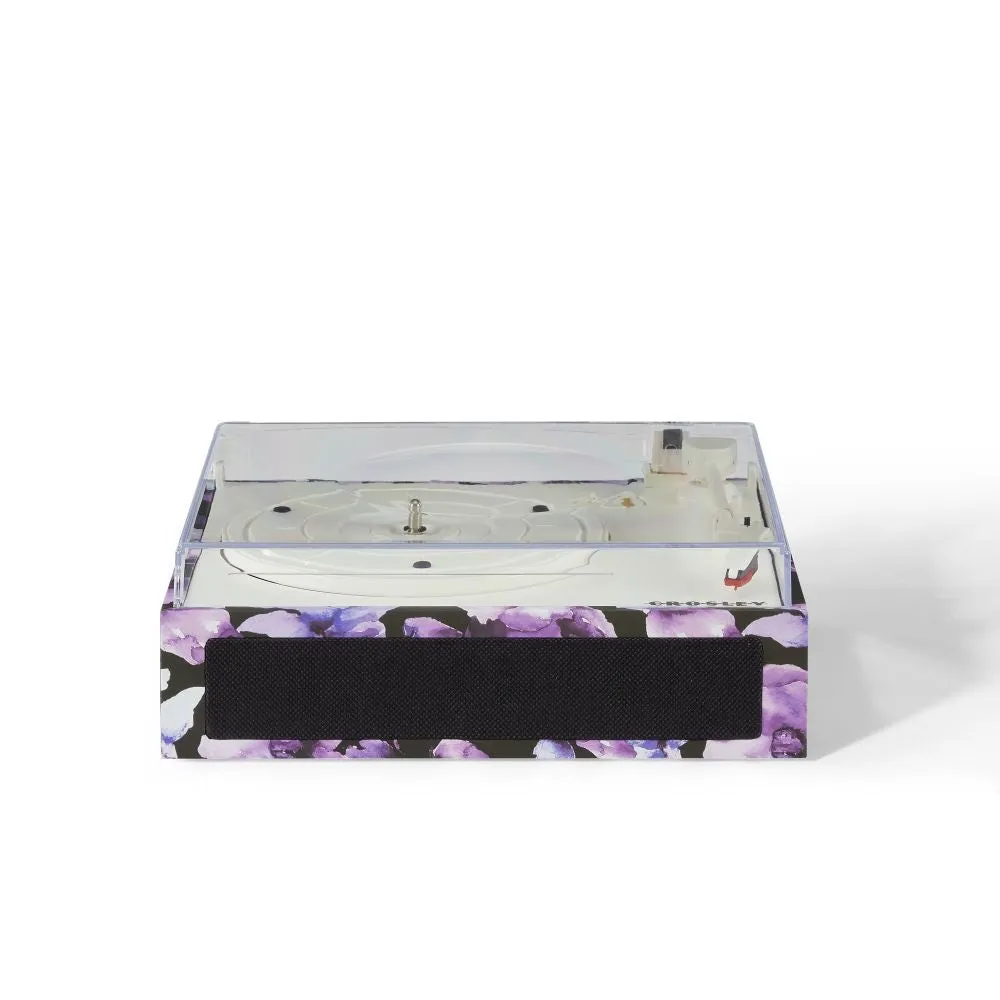 Crosley Fusion skivspelare med väska blå blommig