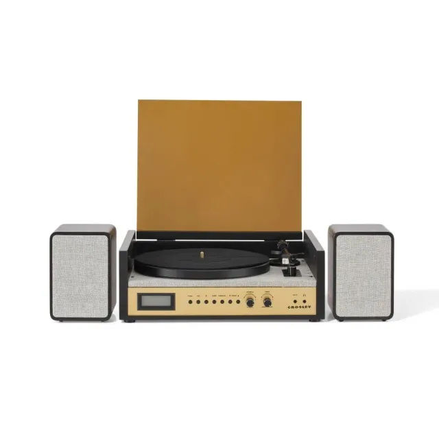 Crosley Coda CR7017B-BK skivspelare svart högtalare