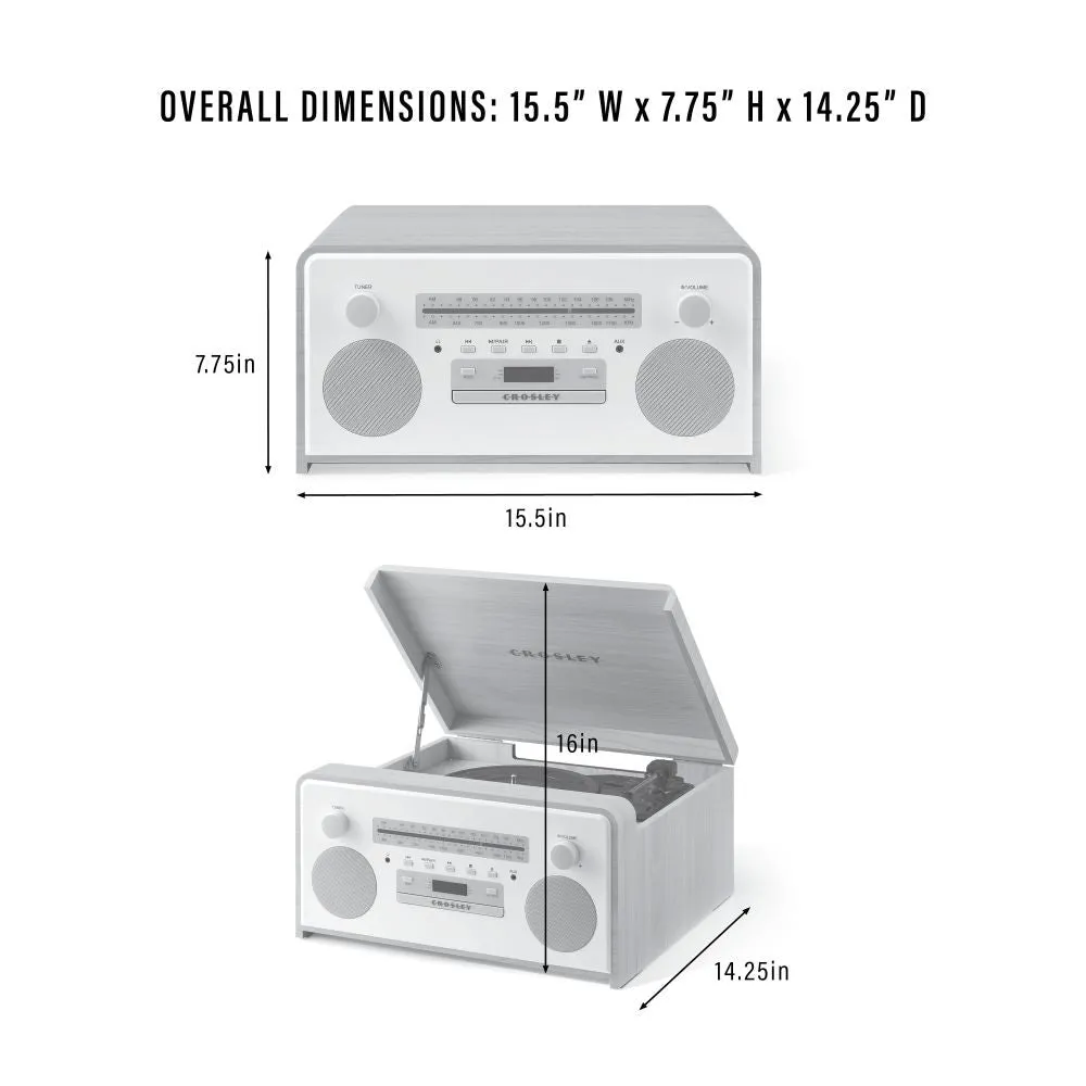 Crosley Carter 7-i-1 skivspelare Natural med radio