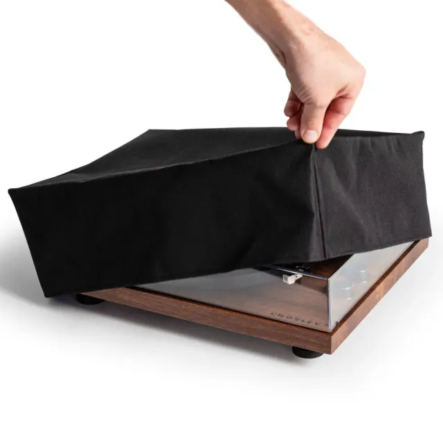 Crosley dammkåpa tyg svart skivspelare