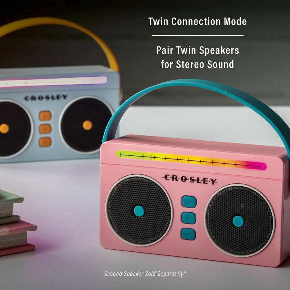 Crosley Mini Boombox bluetooth-högtalare Flamingo bärbar