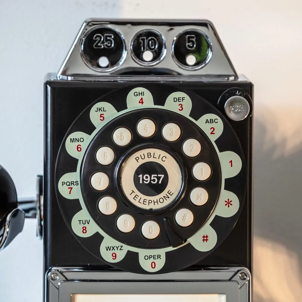 Crosley 1950s Payphone telefon sparbössa röd
