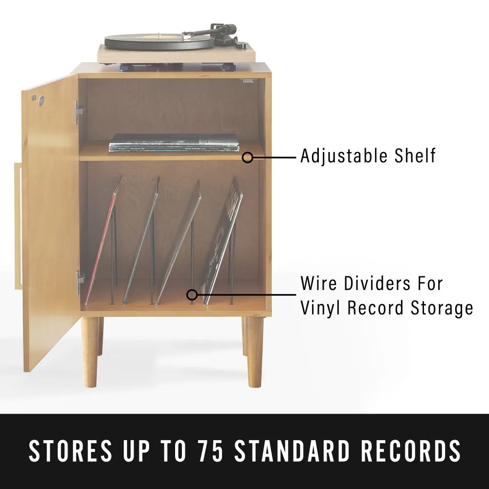 Crosley Everett skivspelarbänk förvaring acorn