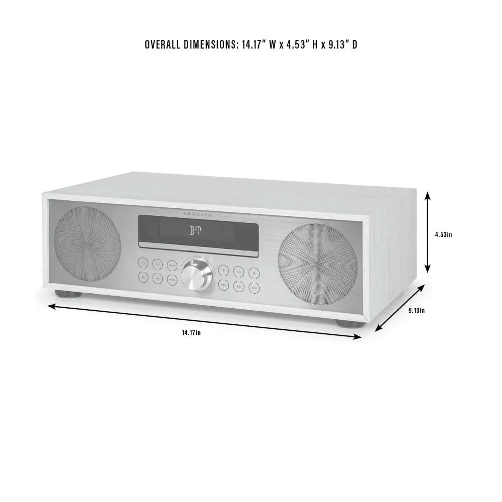 Crosley Fleetwood cd-spelare radio valnöt bluetooth