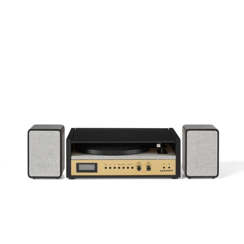 Crosley Coda CR7017B-BK skivspelare svart högtalare