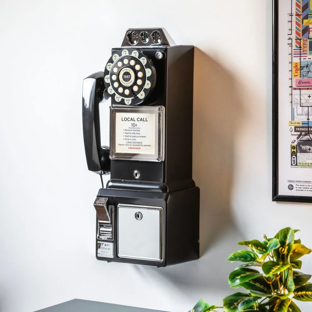 Crosley 1950s Payphone telefon sparbössa röd