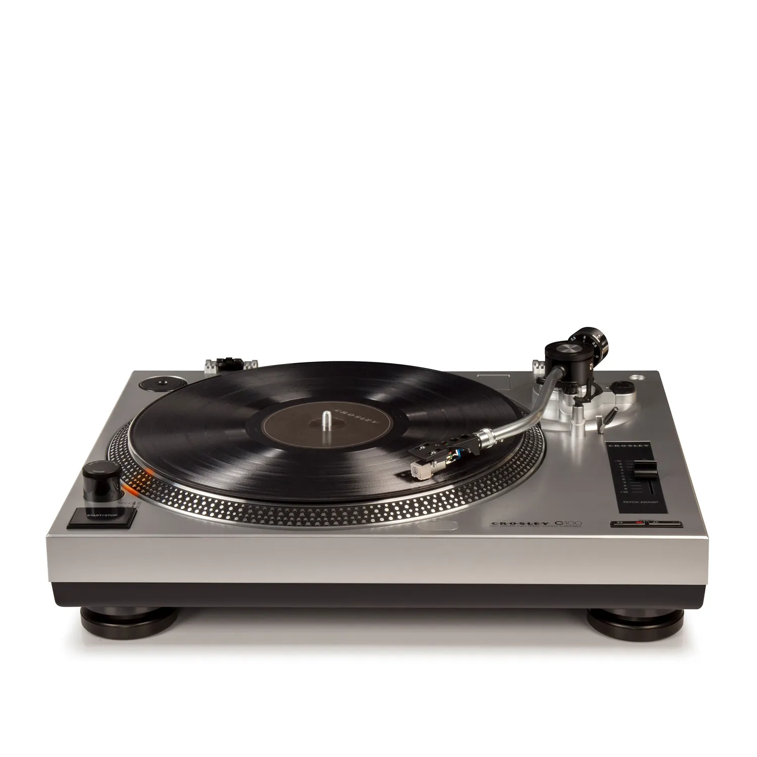 Crosley C100 skivspelare Silver remdrift 33 1/3 varv