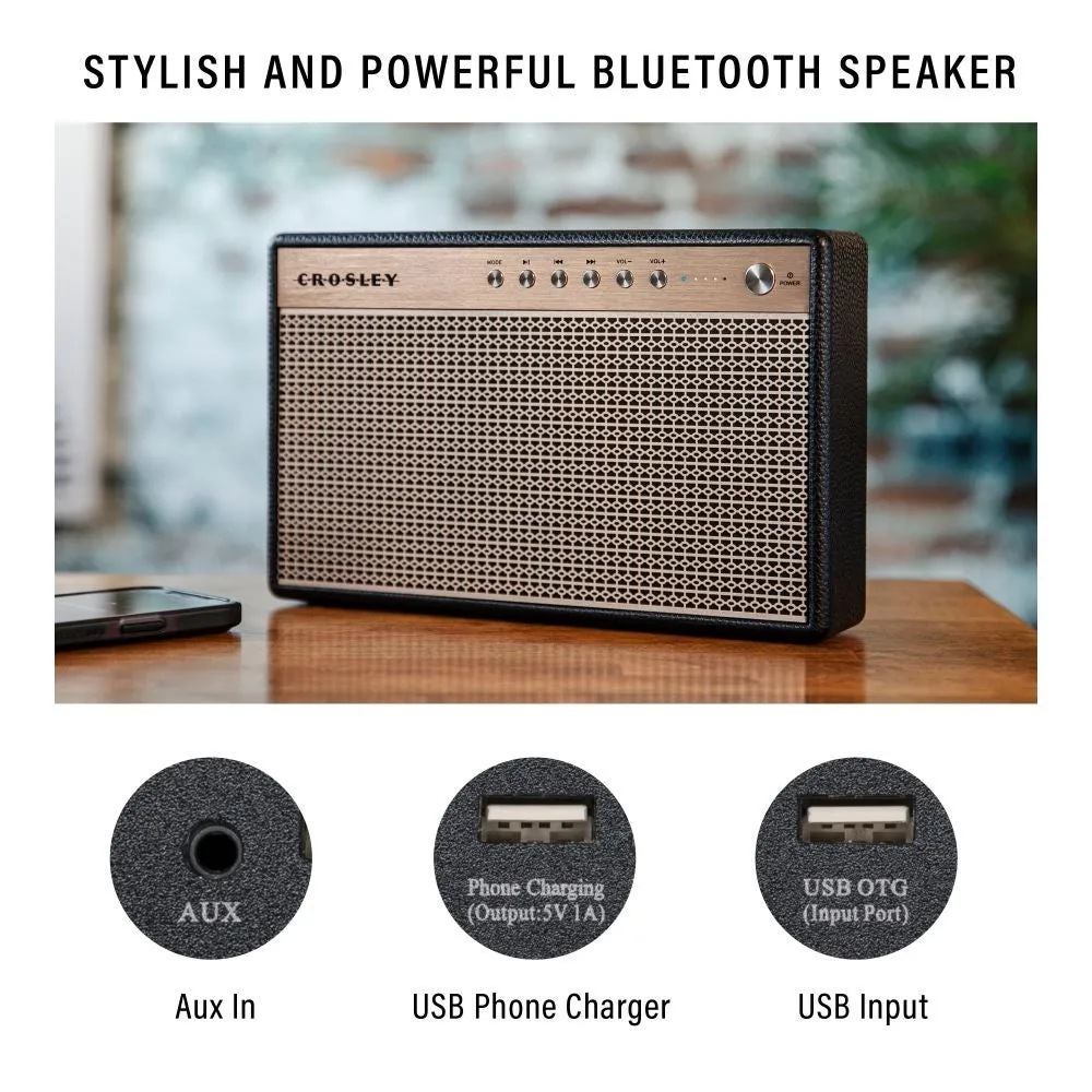 Crosley Montero bluetooth-högtalare svart 30W