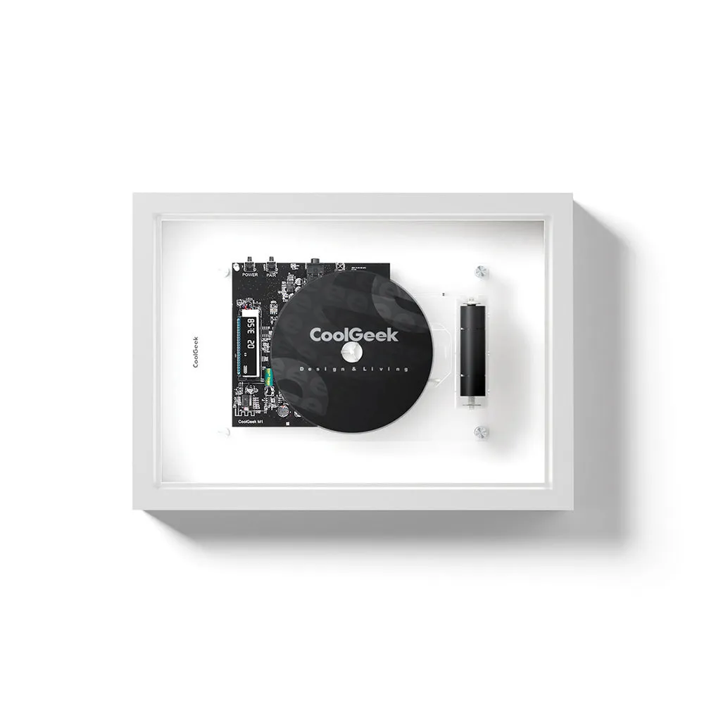 CoolGeek M1 cd-spelare tavelram svart Bluetooth