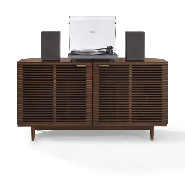 Crosley Cameron hörnskåp för vinyl brun
