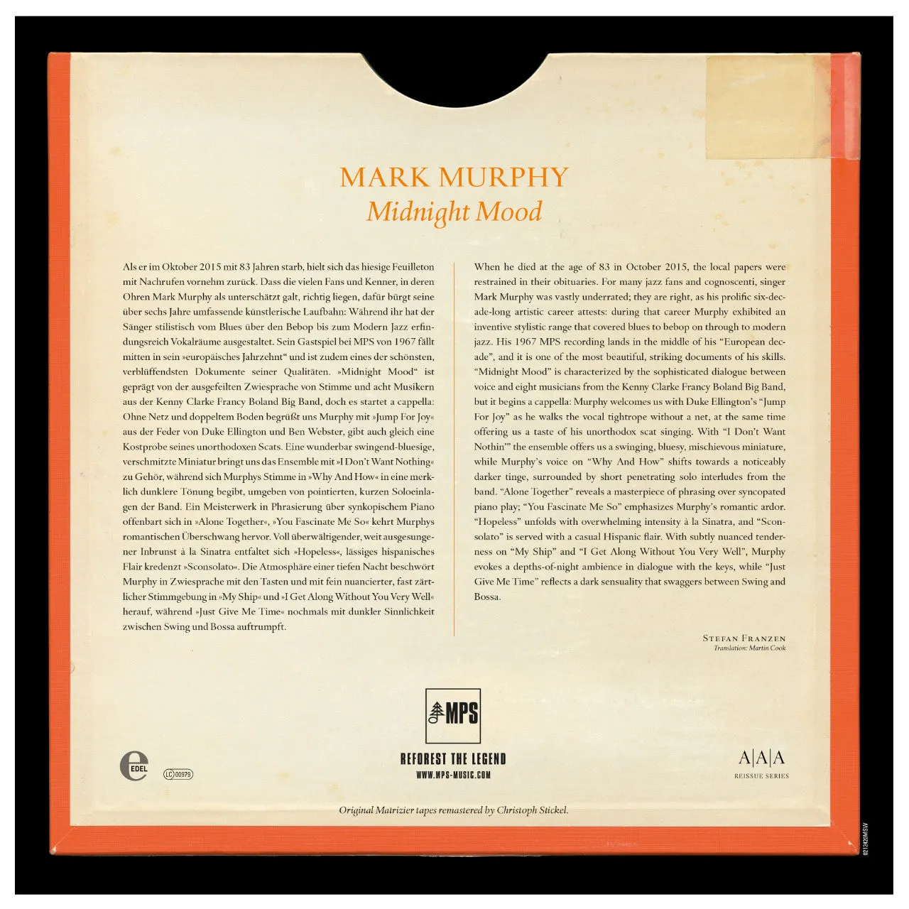 Revox Mark Murphy Midnight Mood masterband Standard