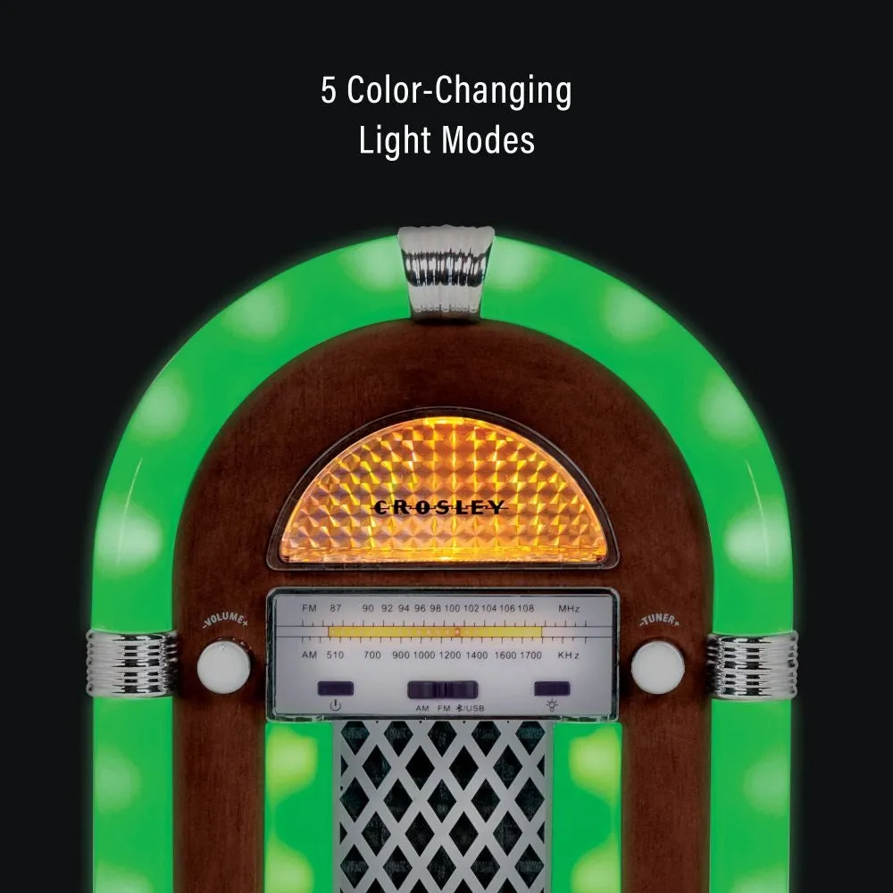 Crosley Presley bordjukebox radio valnöt bluetooth