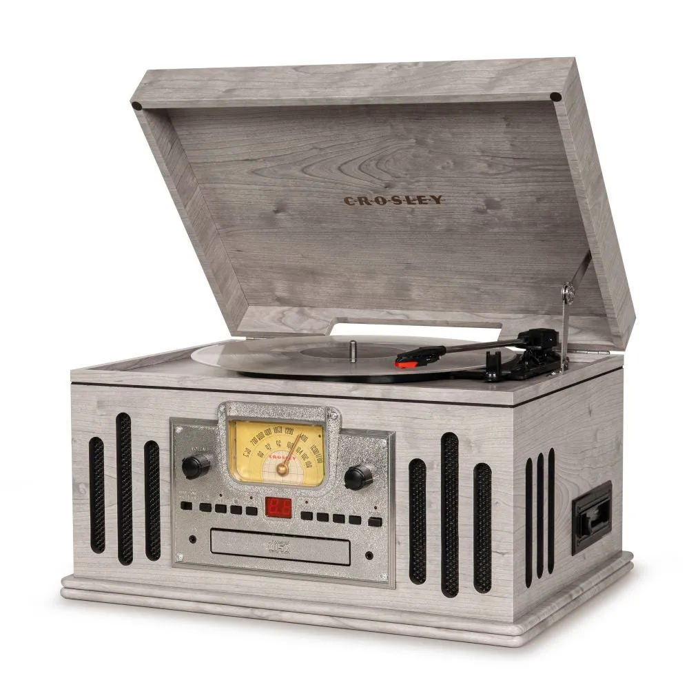 Crosley Musician 8-i-1 skivspelare valnöt med cd