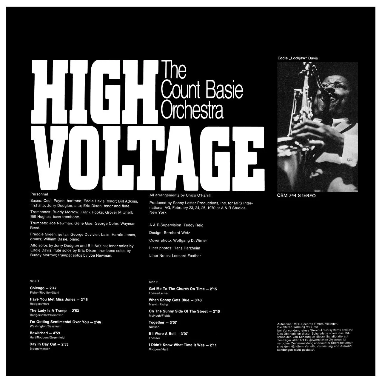 Revox Count Basie High Voltage masterband Standard CCIR