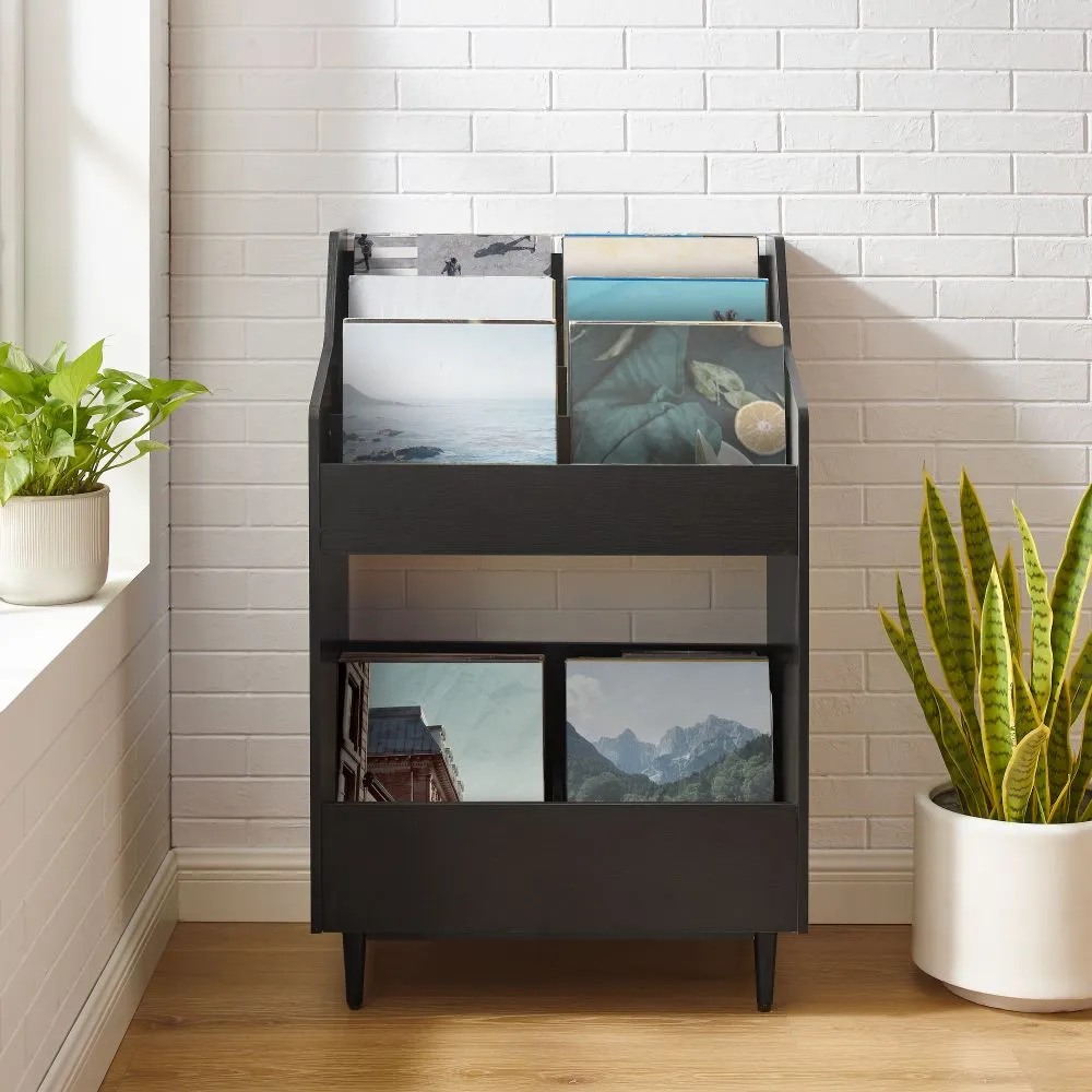 Crosley Liam vinylställ skivförvaring trä hylla