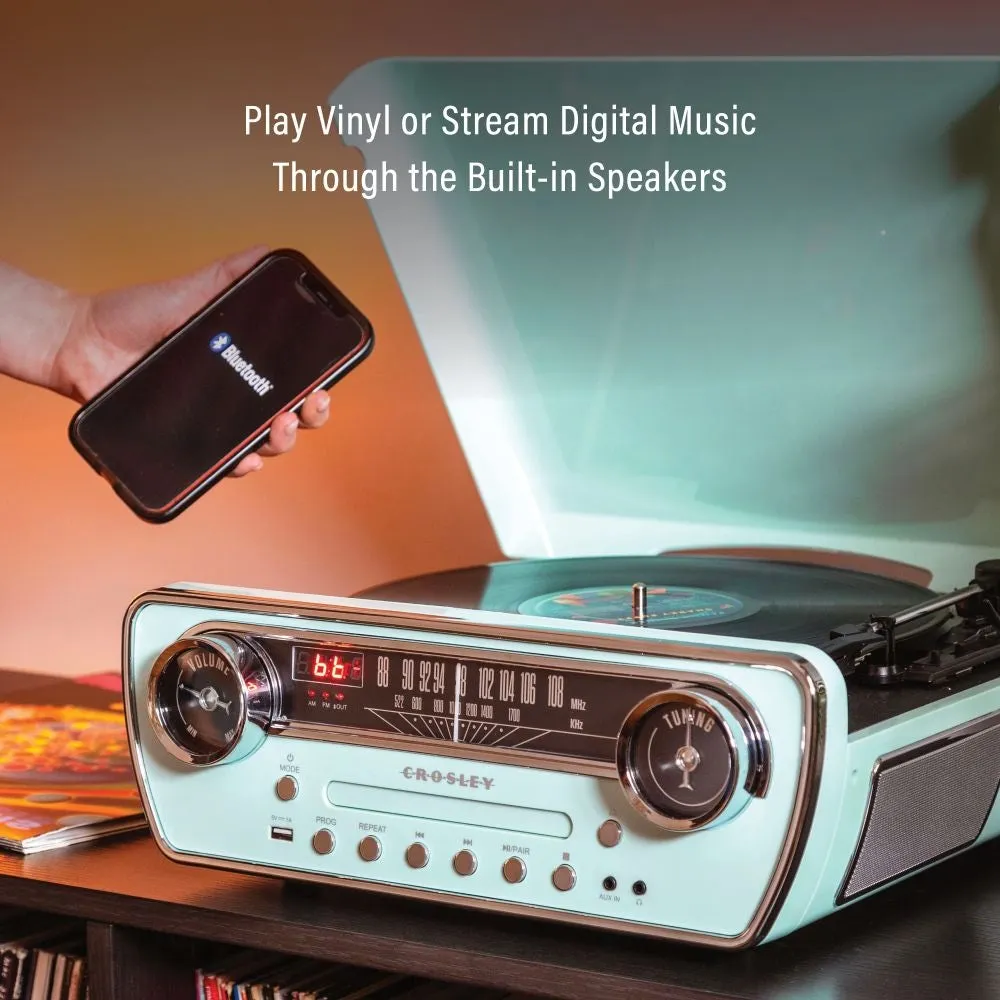 Crosley Powel 7-i-1 skivspelare svart bluetooth