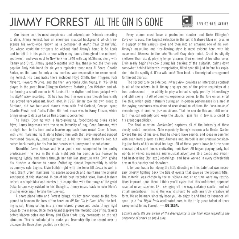 Revox Forrest All The Gin Is Gone rullband standard master CCIR