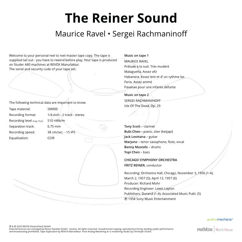 Revox The Reiner Sound Ravel Rachmaninoff masterband
